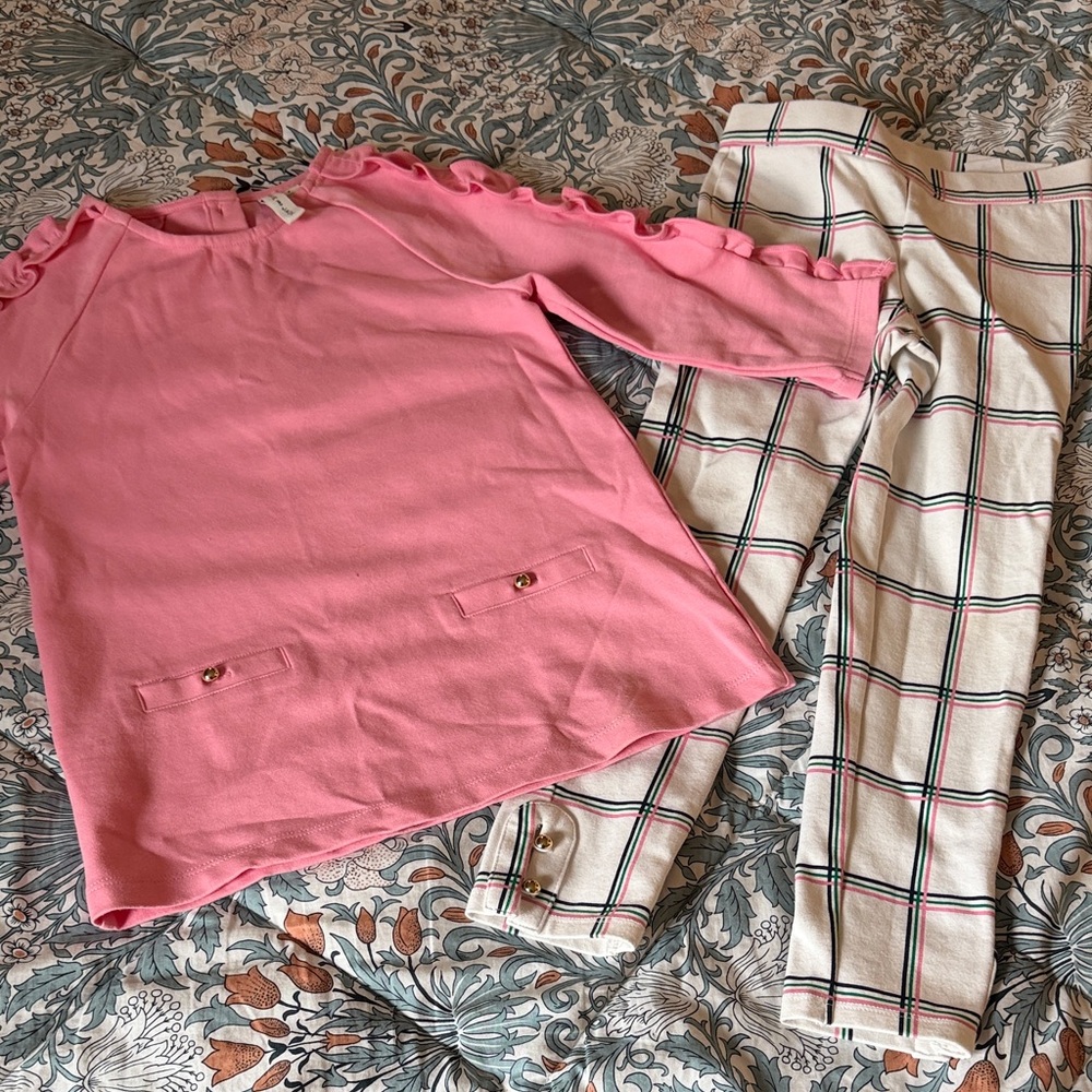 Pink and White Kids Janie and Jack set